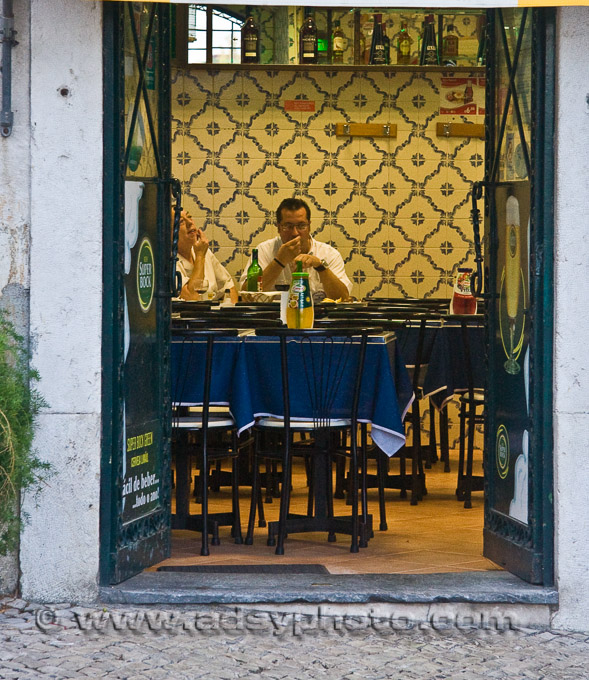 Adsy Bernart photographer travel photography Portugal Lisbon azulejos restaurant