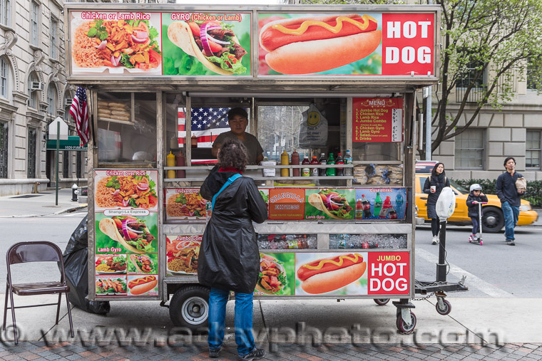 Adsy Bernart Fotograf Reisefotografie New York  USA American Natural History Museum NAturhistorischesmuseum Hotdogstand in Manhatten
 
